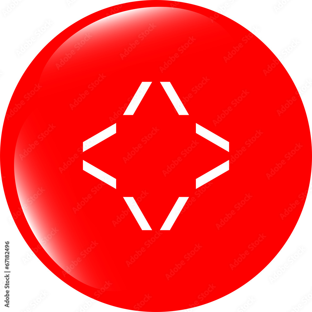 Poster apps icon. abstract sign on web button isolated on white