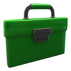 Green briefcase icon