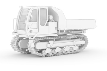 Raupen-Truck - white isolated
