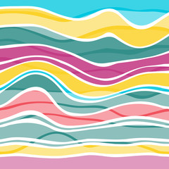 Colorful striped wave background