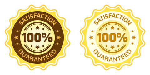 100 Satisfaction Guaranteed Label