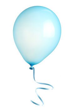 Balloon with ribbon isolated
