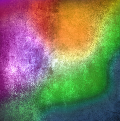 Multicolored grunge paint wall background or texture