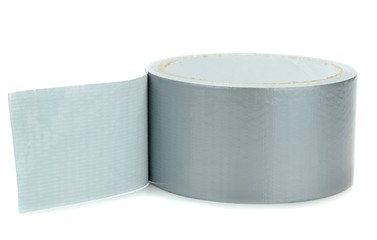 A roll of duct tape on a white background