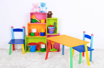 Interior of classroom at school
