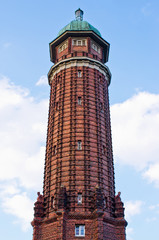 Fototapeta na wymiar Water tower in Jungfernheide park in Berlin, Germany
