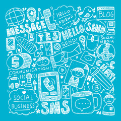 doodle communication background