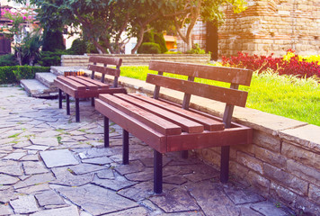 grass park bench
