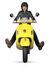 Fototapeta premium Scooter jaune