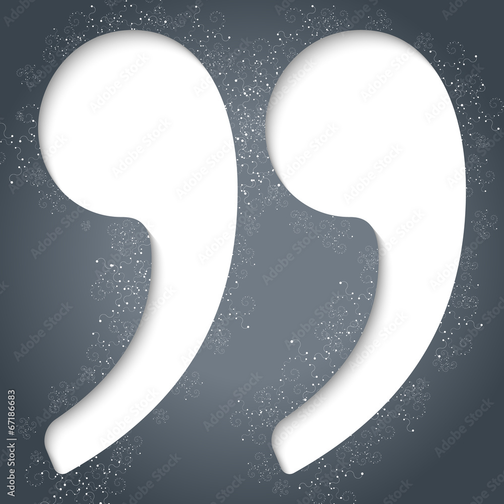 Poster vector white quotation mark with pattern