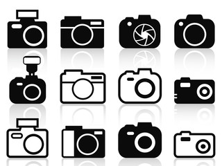 camera icons set