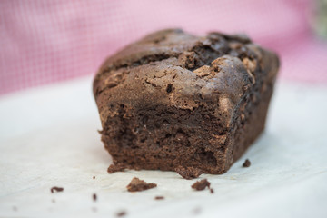 Tasty hand made chocolate chip loaf cake