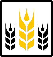isolated wheat and darnel symbol