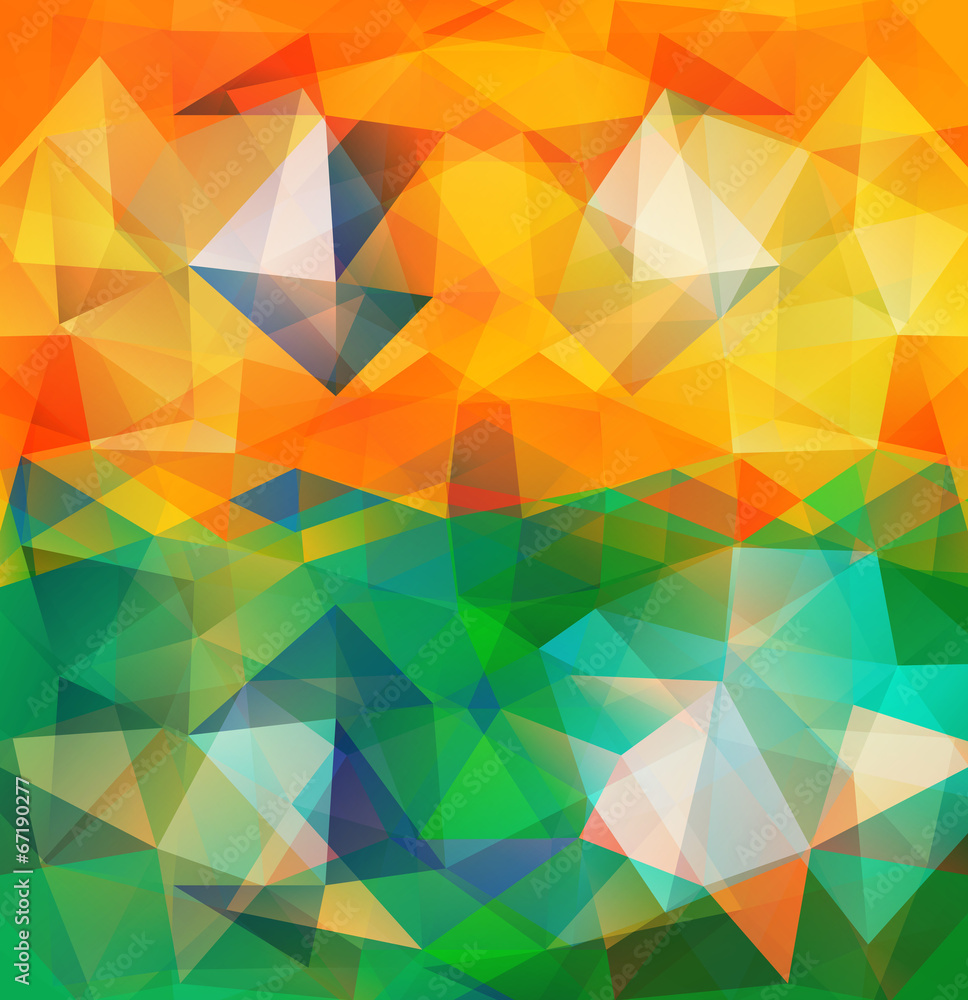 Poster triangle background. pattern of geometric shapes