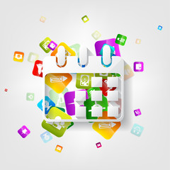 Application button.Social media.Cloud computing.