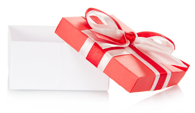 Gift box with an open cover