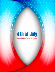 Vector 4th of july independence day creative wave background