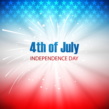 Vector background for 4th of July American independence day