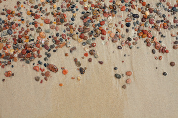 wet stones on beach