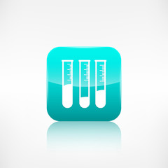 Test tube icon, microbiology equipment