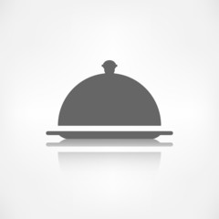 Restaurant cloche icon