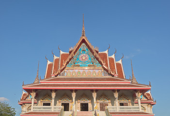 Thai Buddhist temple monastery in Samutprakarn, Thailand