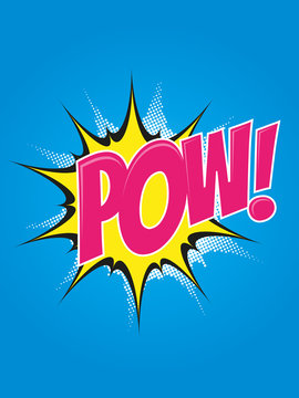 Fototapeta pow pop-art explosion retro poster