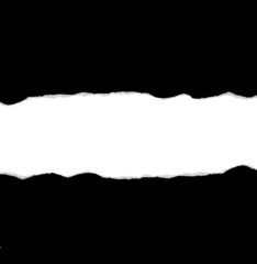 Ripped black and white paper