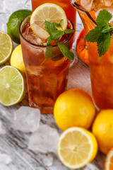 Glasses of iced tea