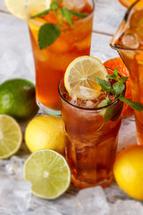 Glasses of ice tea