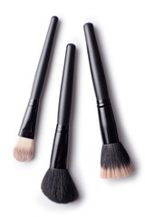 three cosmetic brush