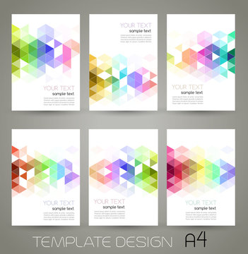 Vector abstract geometric banner with triangle