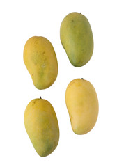 Ripen mango isolated on white background.