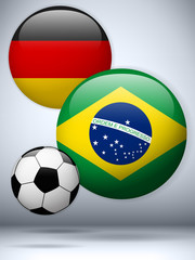 Germany versus Brazil Flag Soccer Game