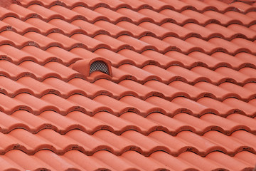 New roof tiles close up detail
