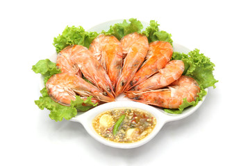 steamed shrimp