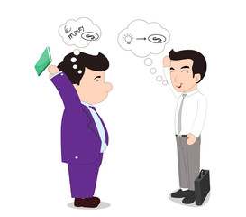 Presentation of ideas with boss to successful