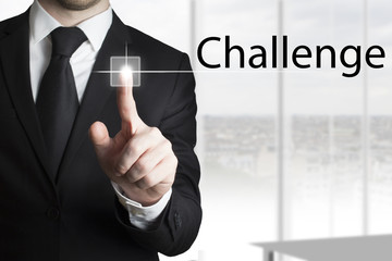 businessman touchscreen challenge