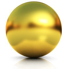 Gold Ball 3d render