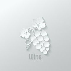 wine grapes background illustration