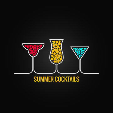 summer cocktails menu background