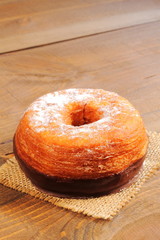 Trendy pastry, half donut and half croissant