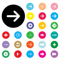 Arrow sign vector icon set