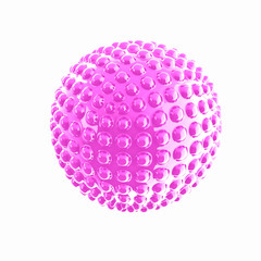 Abstract glossy sphere with pimples