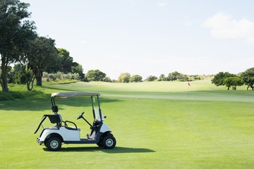 Golf buggy with no one around