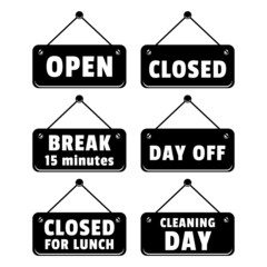 open and closed signs