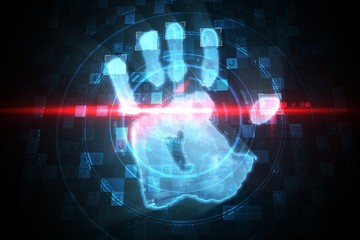 Digital security hand print scan