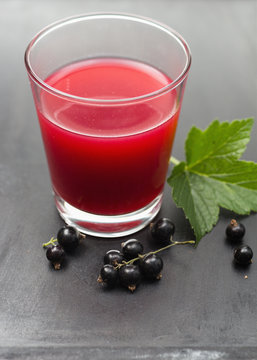 Glass Of Black Currant Juice