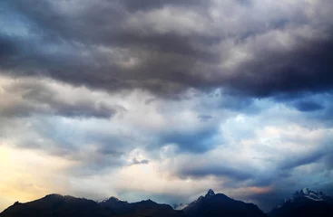 Keuken foto achterwand Alpamayo Berglandschap in de Andes, Peru, Cordiliera Blanca