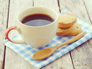 Cup of coffe retro vintage style